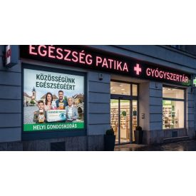 Kültéri fényújság (16x288 cm) - Rózsaszín - P10
