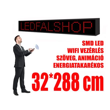 Outdoor LED Display (32x288 cm) - Red - P10