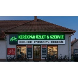 Kültéri fényújság (32x256 cm) - Zöld - P10