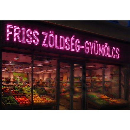 Kültéri fényújság (16x160 cm) - Rózsaszín - P10