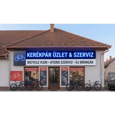 Kültéri fényújság (32x256 cm) - Kék - P10