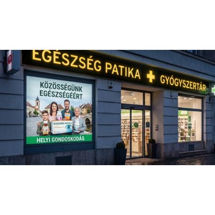 Kültéri fényújság (16x288 cm) - Sárga - P10