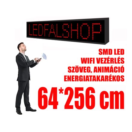 Outdoor LED Display (64x256 cm) - Red - P10